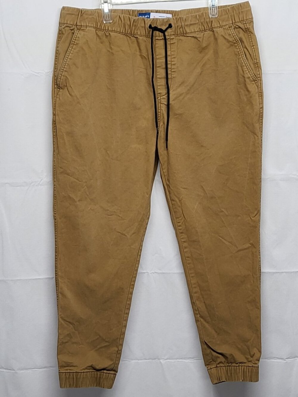 Old Navy Mens Modern Jogger Pants XL Drawstring Built In Flex Khaki Cotton